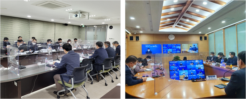 지난 10일과 17일 각각 충북연구원(사진 왼쪽)과 강원도청(사진 오른쪽)에서 열린 한강유역물관리종합계획 찾아가는 설명회에서 참석자들이 물관리 현안에 대해 논의하고 있다